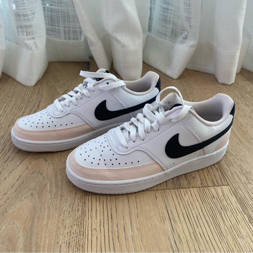 Nike Court Vision Low - Black/White/Pink - Size 7